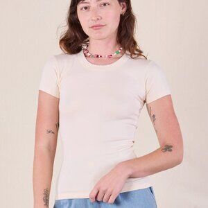 Big Bud Press Baby Tee in Vintage Off White size XS